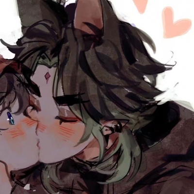 14张超甜动漫情侣亲吻头像 快拿去当情头啦