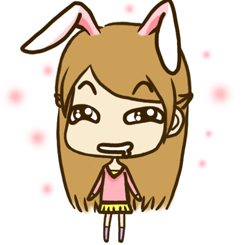 兔子头萌妹表情包合集来啦