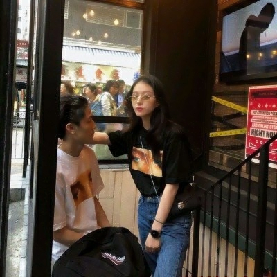 港风情头一对两张 新潮原宿风情侣头像合集