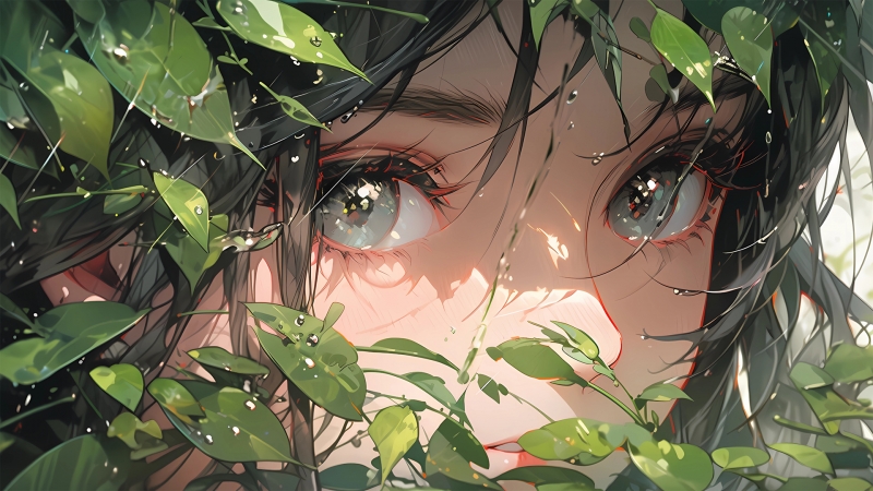 草丛精灵动漫女孩高清壁纸推荐