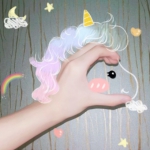 超甜！手绘独角兽情侣头像 高清创意款共2张