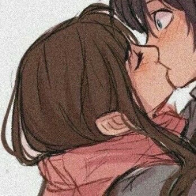 14张超甜动漫情侣亲吻头像 快拿去当情头啦