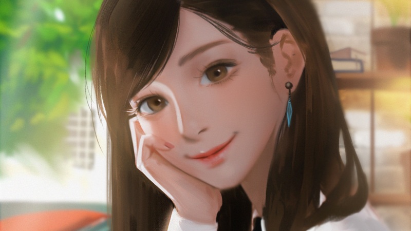 校园清纯可爱女生手绘插画 多款高清电脑壁纸可选