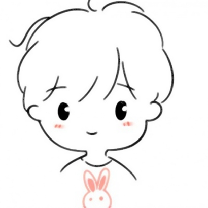 12组手绘简笔画情侣头像 高清可爱一对两张