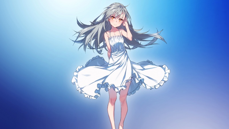 这款Morning Breeze动漫少女壁纸，有多款高清分辨率可选