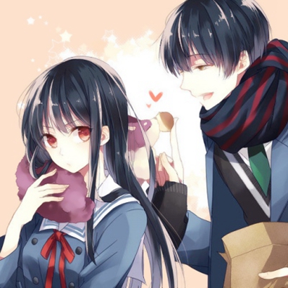 16组高清QQ动漫情侣头像 一人一张双人配对款