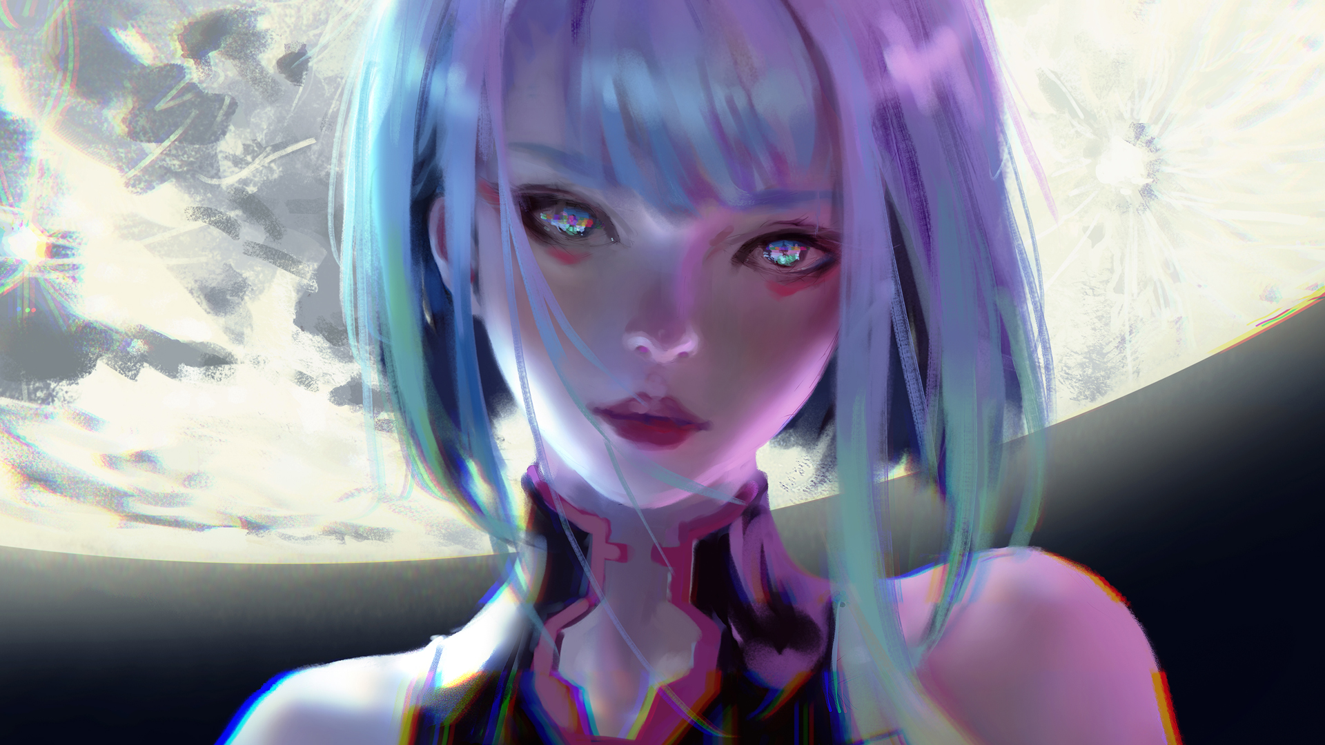 赛博朋克边缘行者露西高清壁纸上线 多款分辨率可选