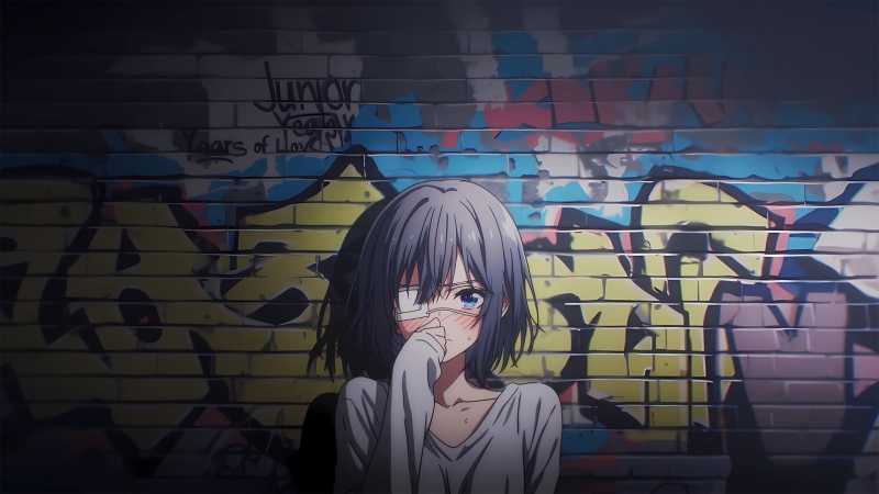 小鸟游六花涂鸦墙电脑壁纸 高清动漫壁纸任你选