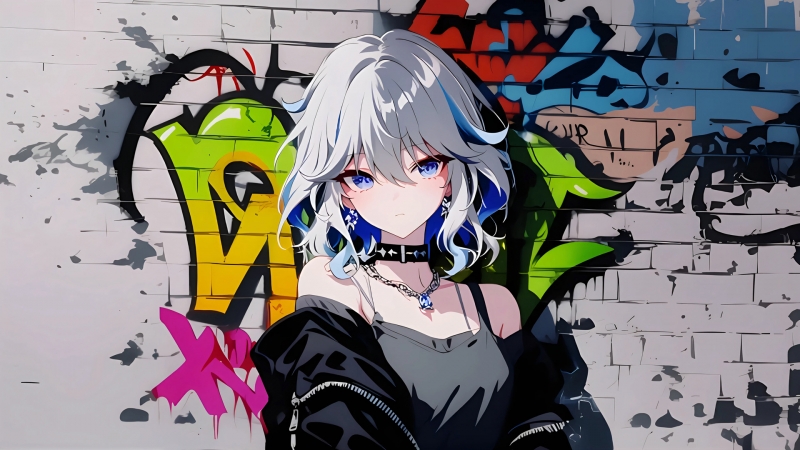 涂鸦墙芙宁娜电脑壁纸 多款高清尺寸任你选