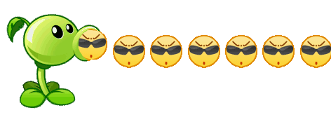 植物大战僵尸豌豆射手发射表情包来啦