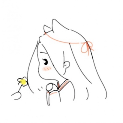 12组手绘简笔画情侣头像 高清可爱一对两张