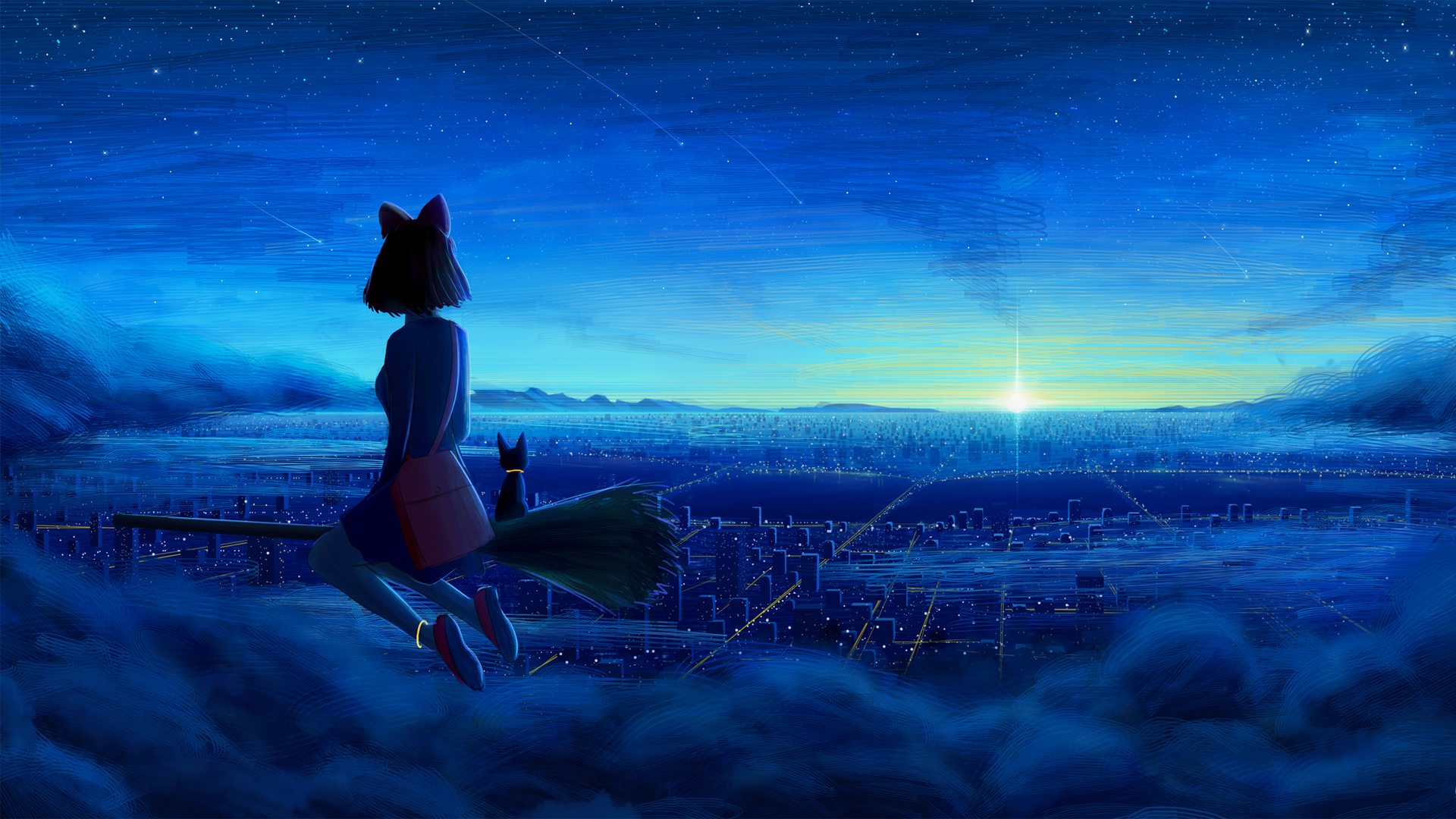 《魔女宅急便》唯美电脑壁纸 高清动漫素材合集