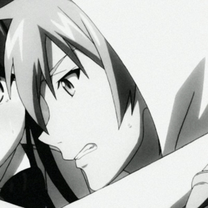 黑白丧系动漫情侣头像合集 18张高清图直接存