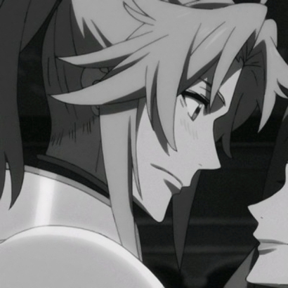 黑白丧系动漫情侣头像合集 18张高清图直接存