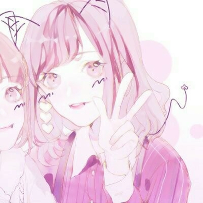 16张双女生动漫情侣QQ头像 适配女生配对使用