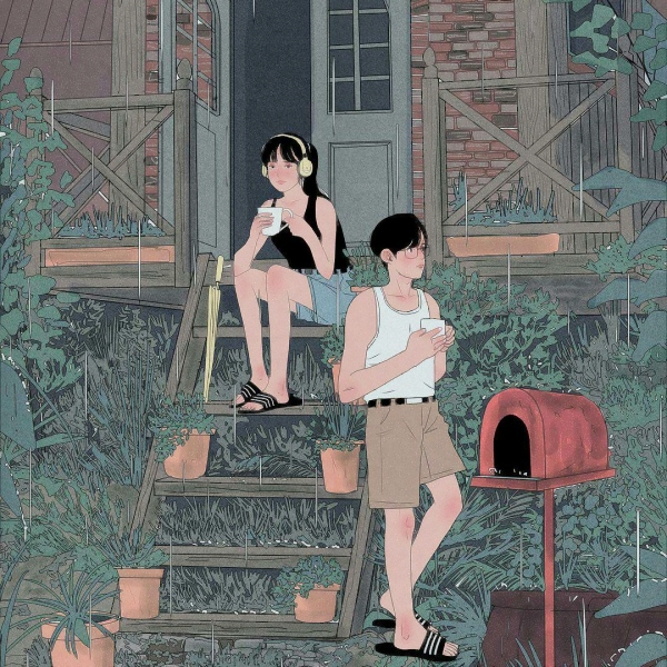 9张超治愈情侣日常插画头像 高清又暖心