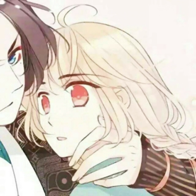 古风情侣头像一对两张，配文“喝不完忘情泉不让你如烟”