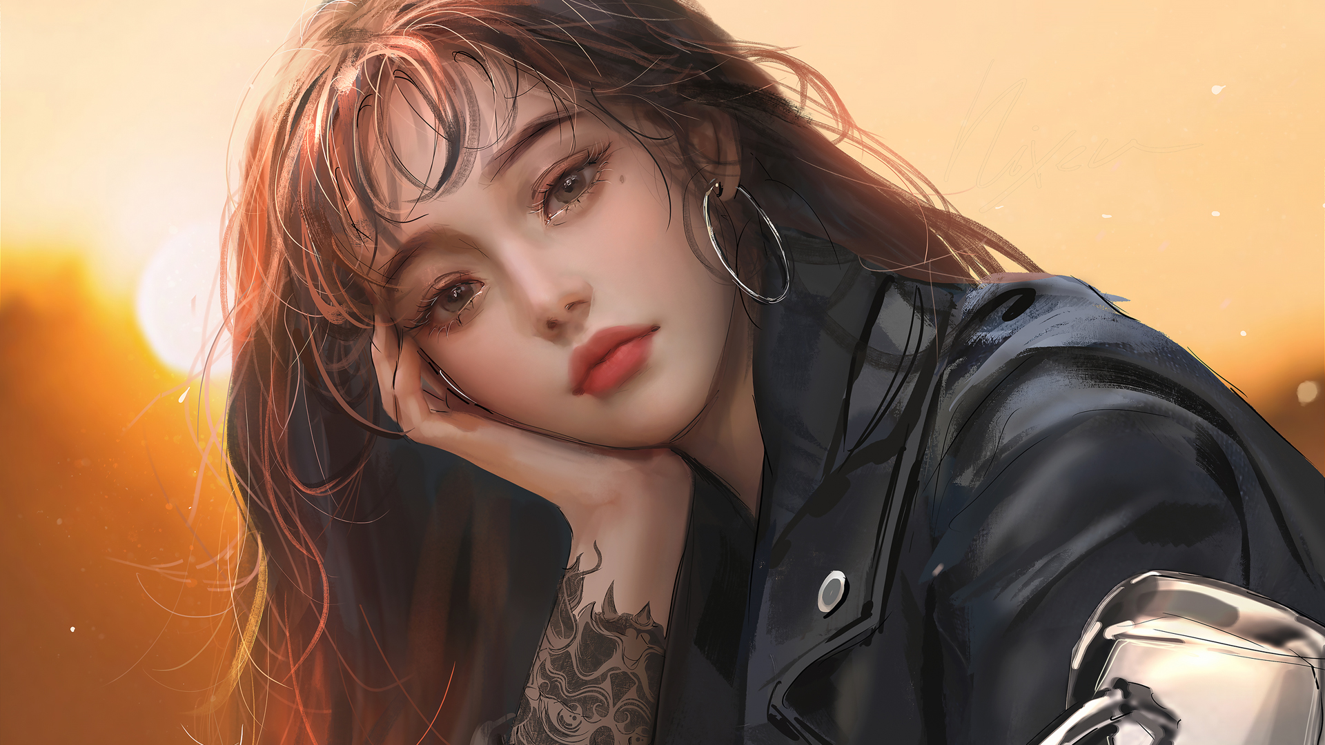 厚涂风可爱少女动漫壁纸 高清多尺寸可选