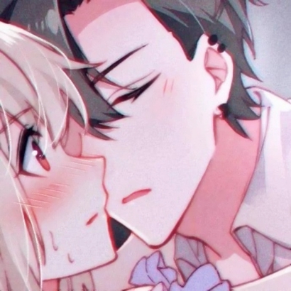 一对两张男女漫画情头！高清好看的一左一右动漫情侣头像合集（28张）