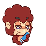 疲倦猴表情包来啦！快来存这套猴子动图表情