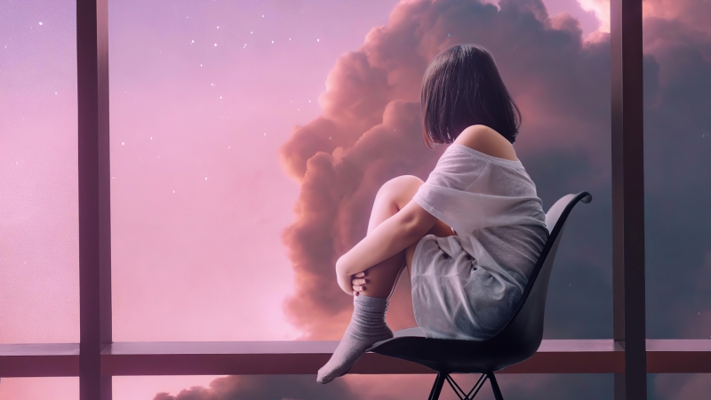 窗边看云的短发少女 这套动漫壁纸太治愈了