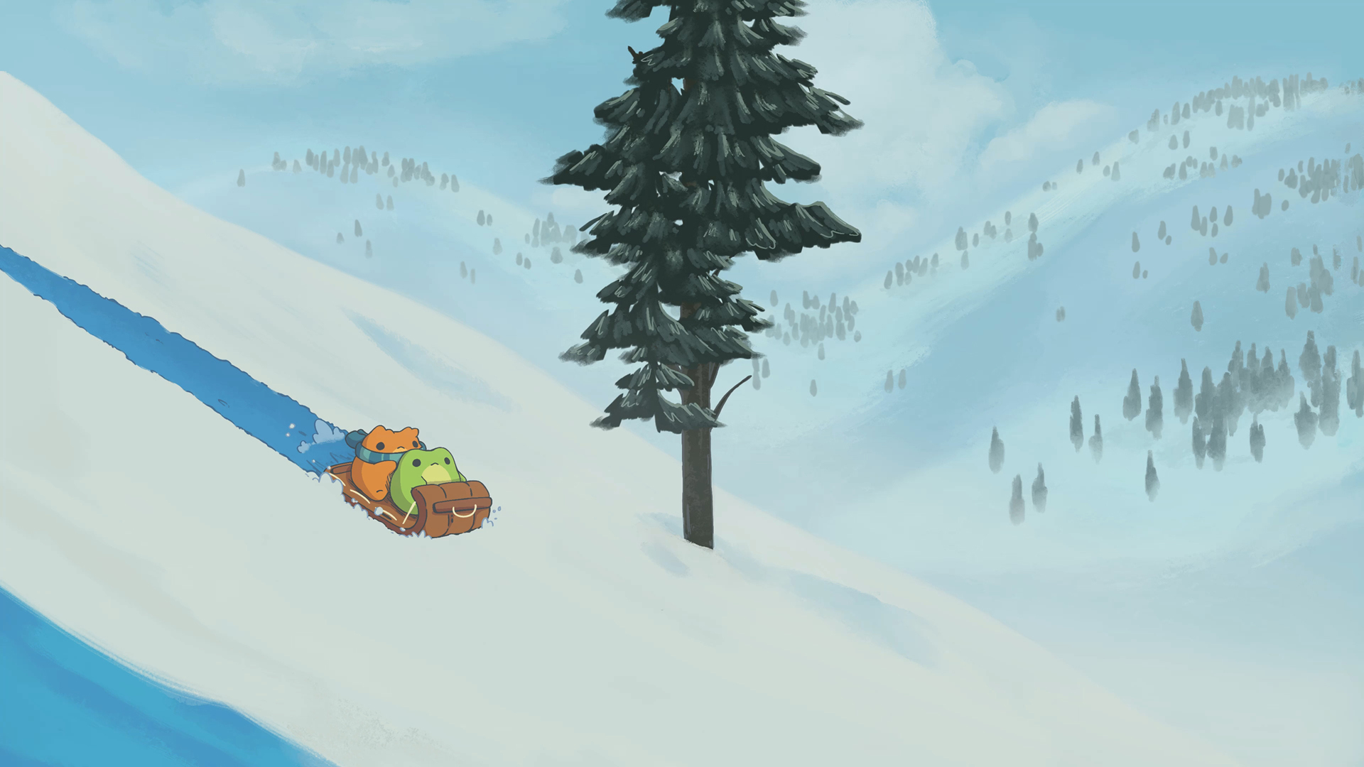 超萌雪橇游戏风电脑壁纸 高清动漫素材合集