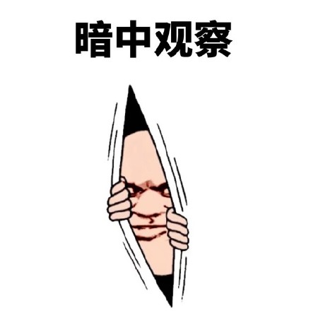 斗图神器！这款「暗中观察」表情包简直是聊天氛围感拉满