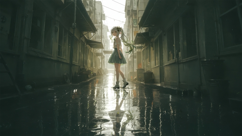 原神纳西妲雨后街道电脑壁纸来啦 高清款任你挑