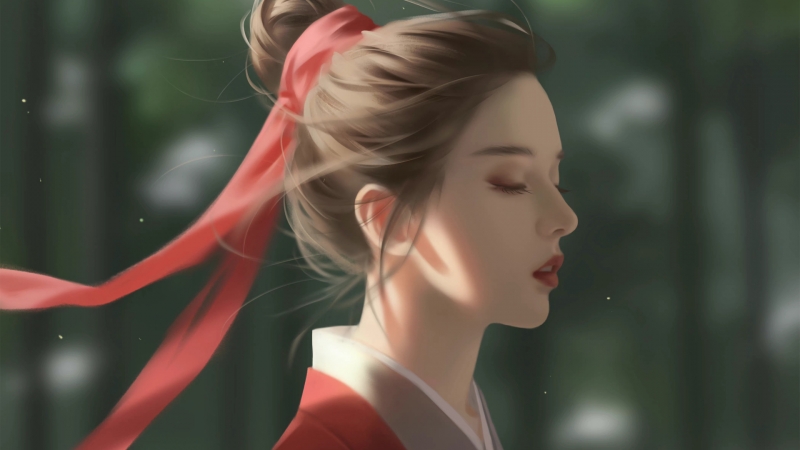 闭眼又飒的古风动漫美女壁纸来啦