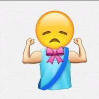 这里有一套emoji肌肉表情包，斗图能用得上