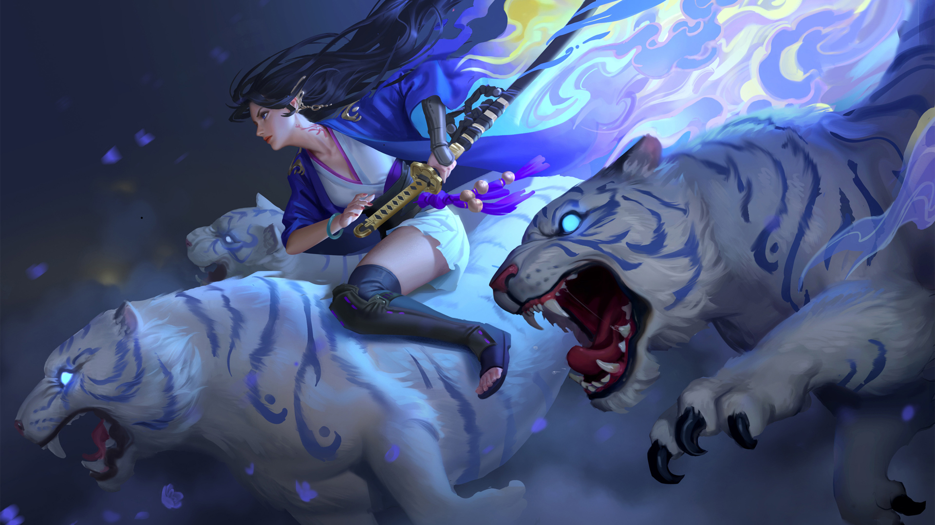 美女与老虎的唯美动漫壁纸 高清资源合集