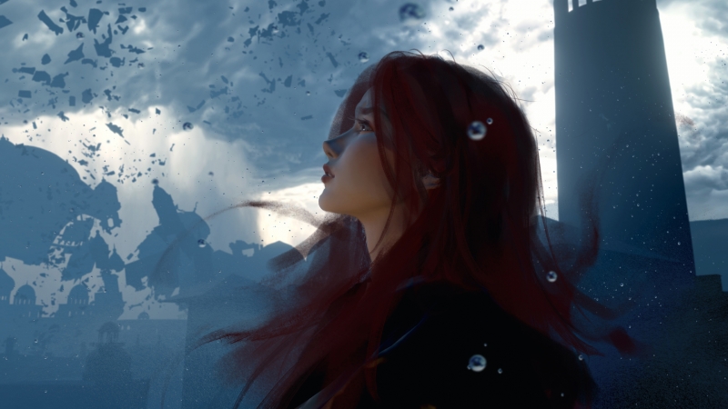 红发少女配灯塔！这套动漫壁纸太绝了