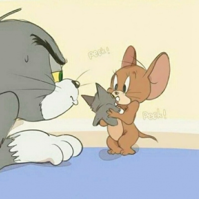 猫和老鼠情侣头像来啦！一左一右高清又搞笑，共28张杰瑞款情侣头像