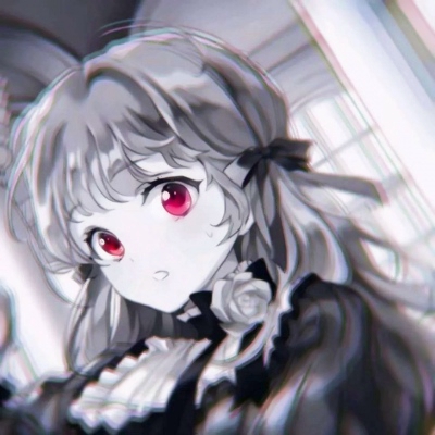 黑暗系拉满！12张一左一右黑白红瞳动漫情头合集