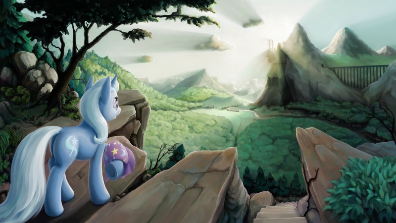 小马宝莉主题森林风景高清壁纸分享