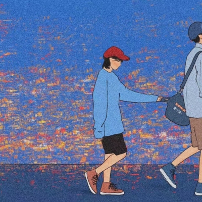 手绘风动漫情侣头像！6张一左一右简约高清图