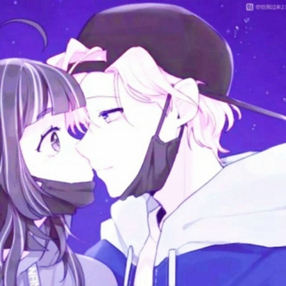 二次元动漫情侣头像一对两张 想用一辈子去爱你