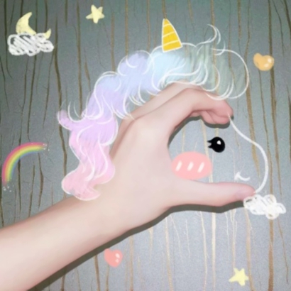 超甜！手绘独角兽情侣头像 高清创意款共2张