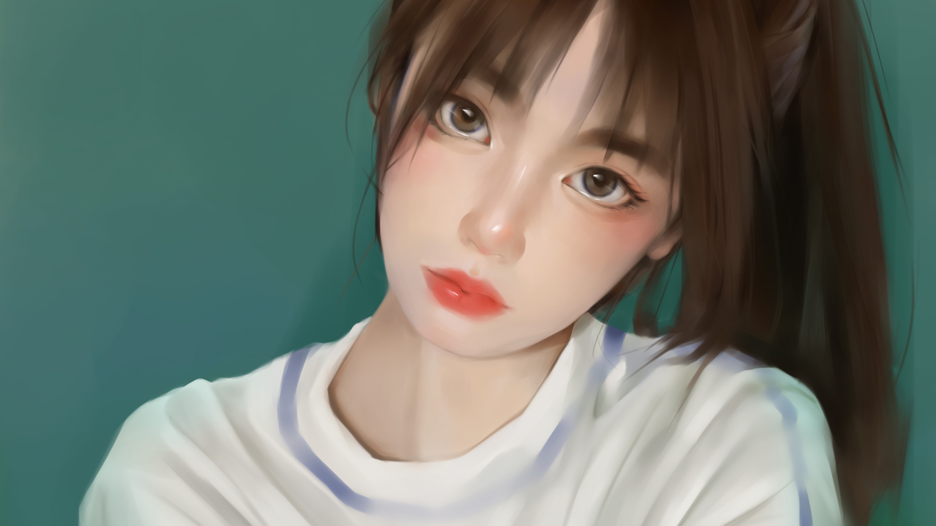 长辫子可爱动漫小姐姐高清壁纸推荐