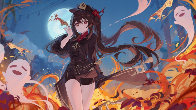 原神胡桃可爱壁纸来了！女生向高清动漫壁纸分享
