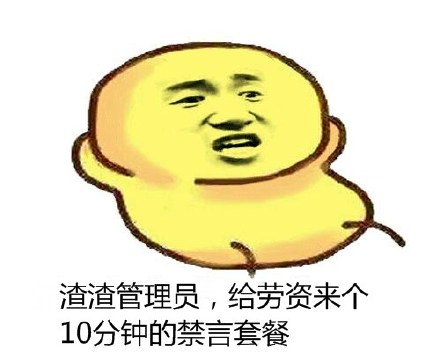 渣渣管理员！给我整个10分钟禁言套餐