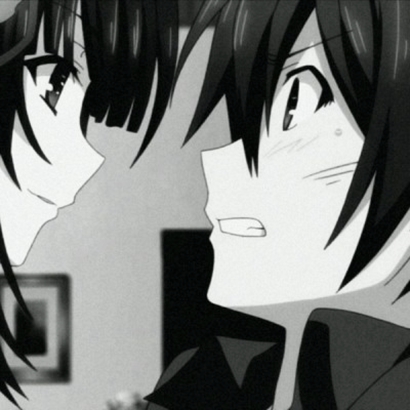 黑白丧系动漫情侣头像合集 18张高清图直接存