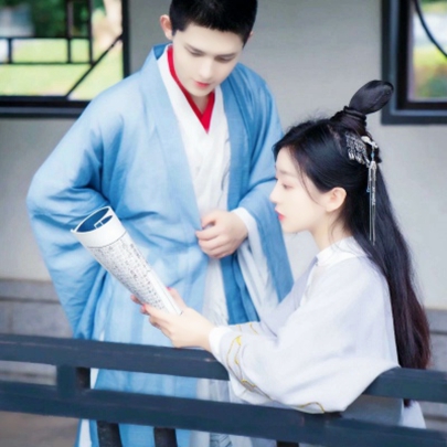 抖音上超火的古风情侣头像！12张高清真人古风情头合集