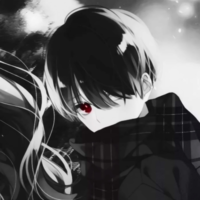 黑白丧系动漫情侣头像带血 10张超好看的漫画情头