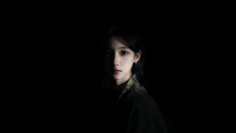 氛围感拉满！暗黑系光影美女动漫电脑壁纸合集