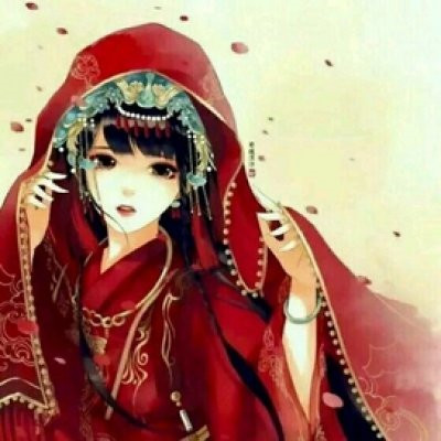 红衣古风情侣头像一对两张 超清嫁衣古风情头合集