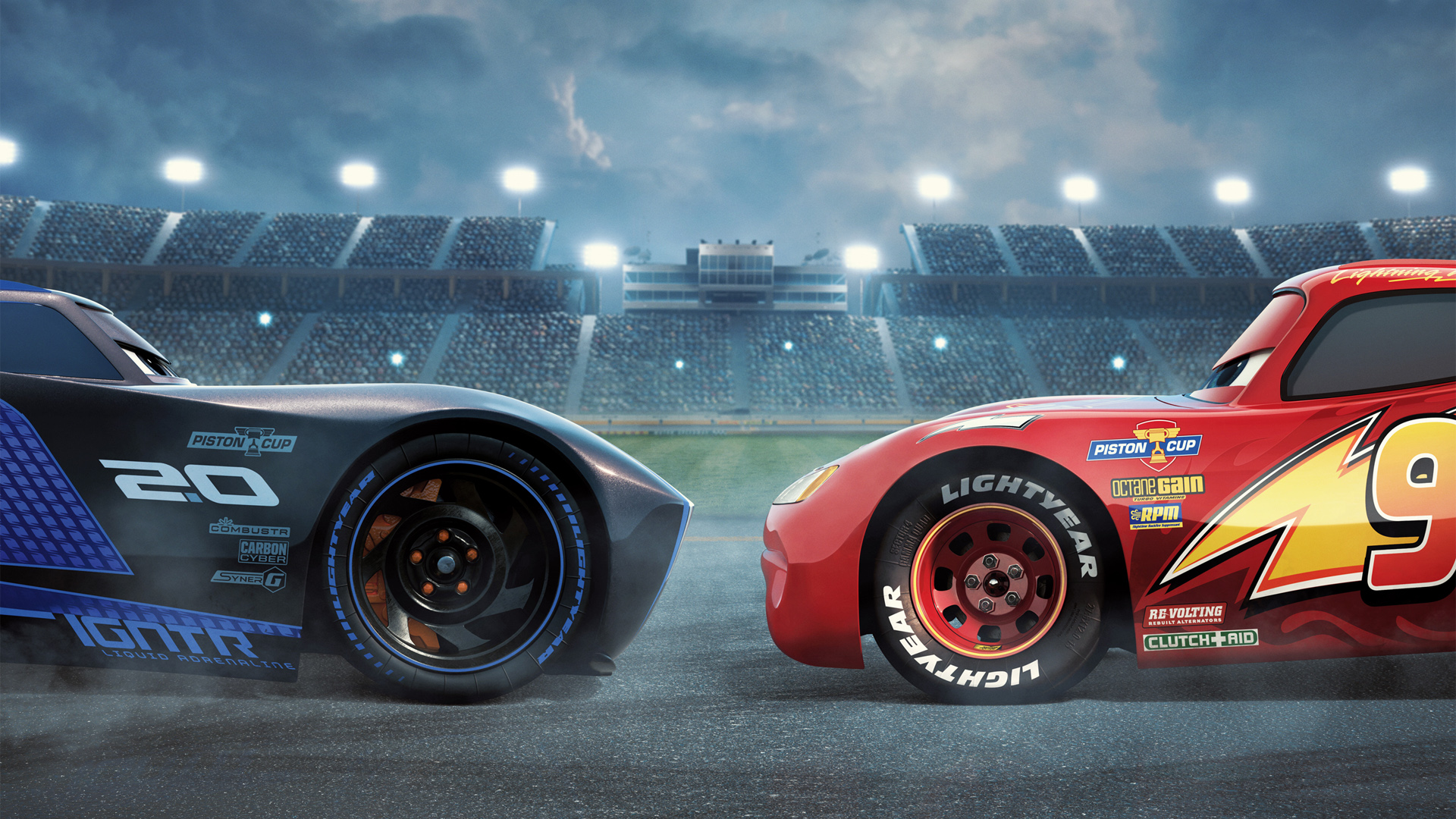 赛车总动员3黑风暴杰克逊和闪电麦坤电脑壁纸来了