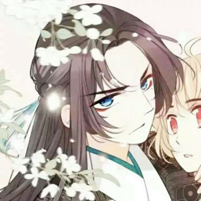 古风情侣头像一对两张，配文“喝不完忘情泉不让你如烟”