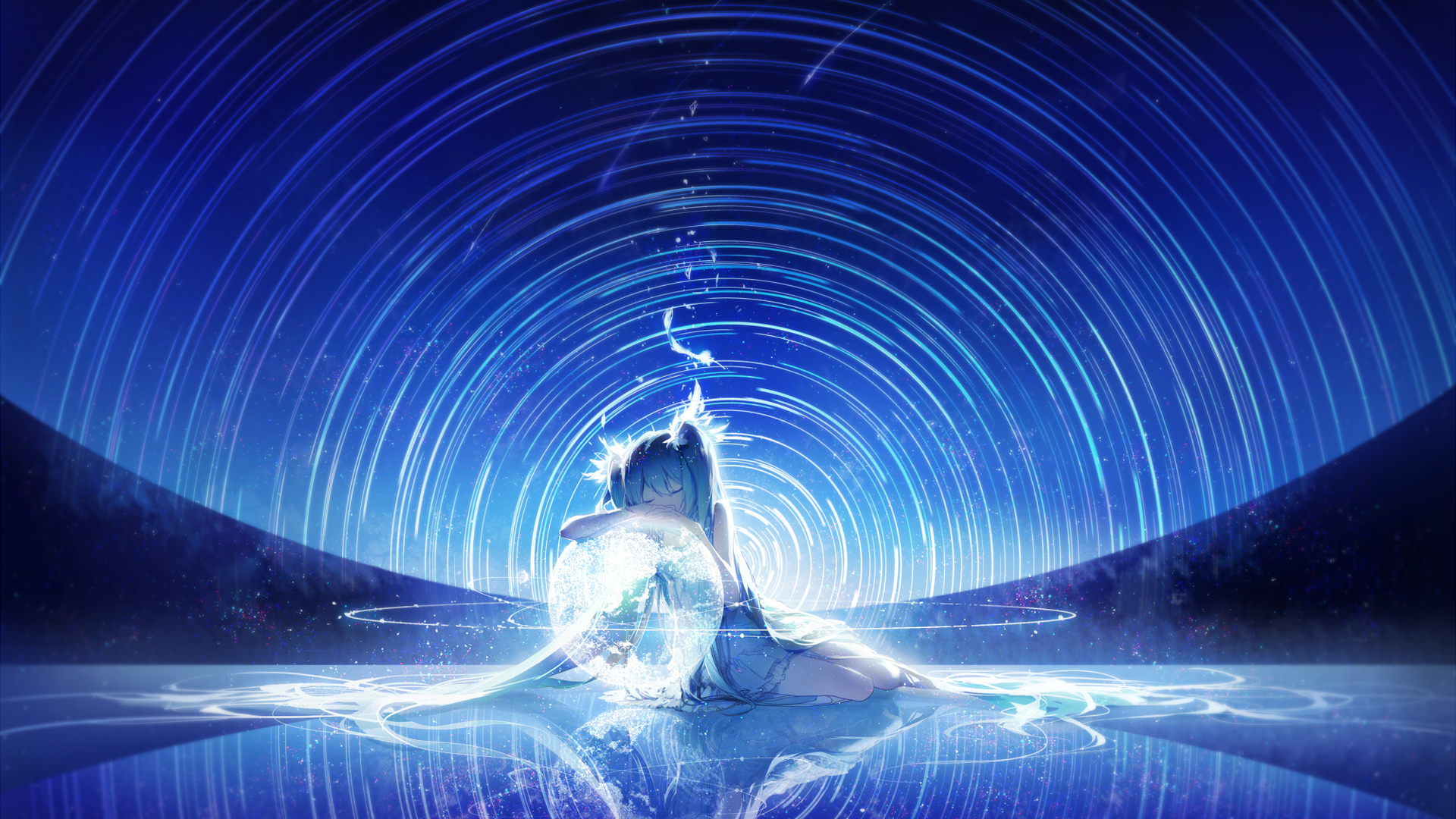 星空下的初音未来高清动漫壁纸分享