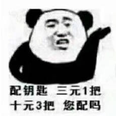 火出圈的熊猫头配钥匙梗表情包来了